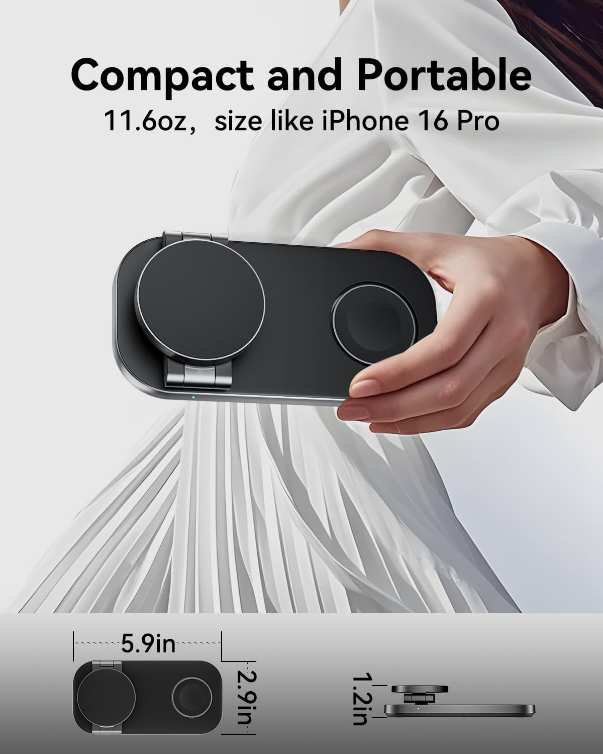 3-in-1 Wireless Charging Station for iPhone, Apple Watch & AirPods