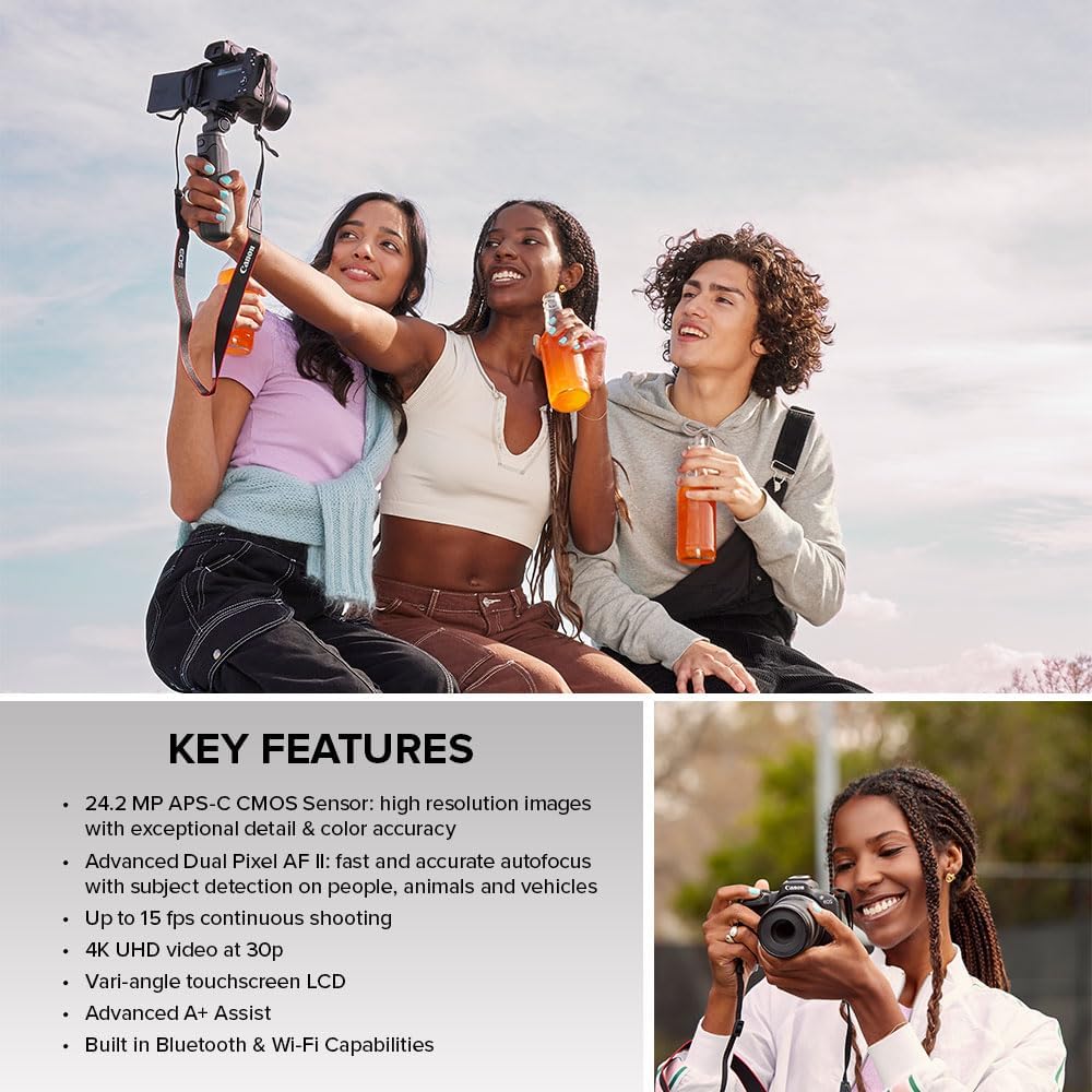 Canon EOS R50 Mirrorless Camera RF-S18-45mm Kit Content Creator